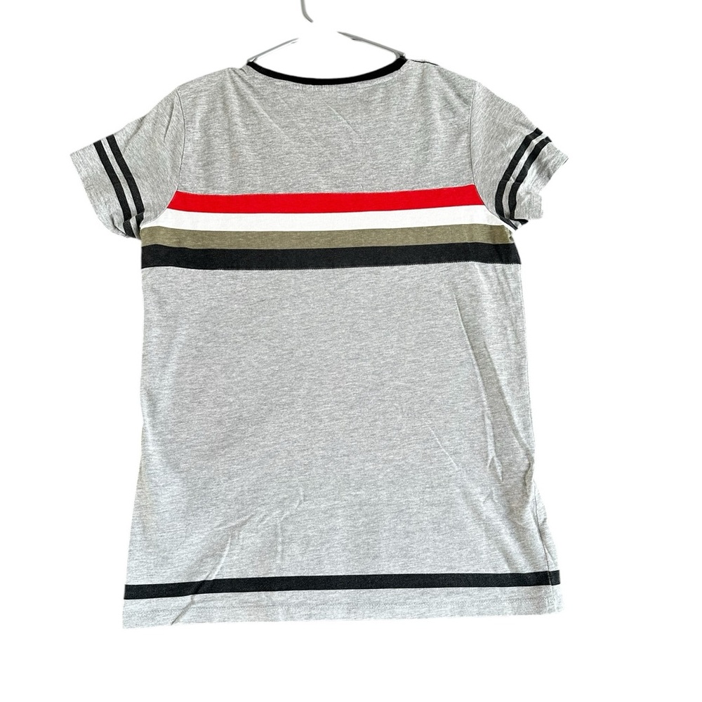 Guess BOYS GRAY STRIPED LOS ANGELES SHORT SLEEVE T-SHIRT SZ 16 - Picture 3 of 11